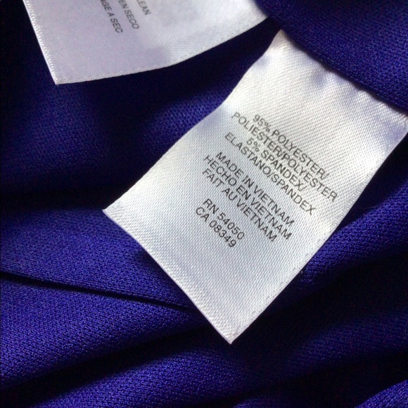 Evan-Picone One Shoulder Royal Blue Knit Dress. 6 - Picture 8 of 12